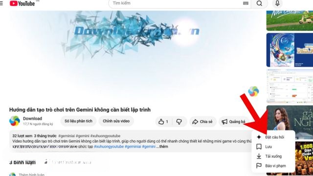 Nhấn vào mục Đặt câu hỏi