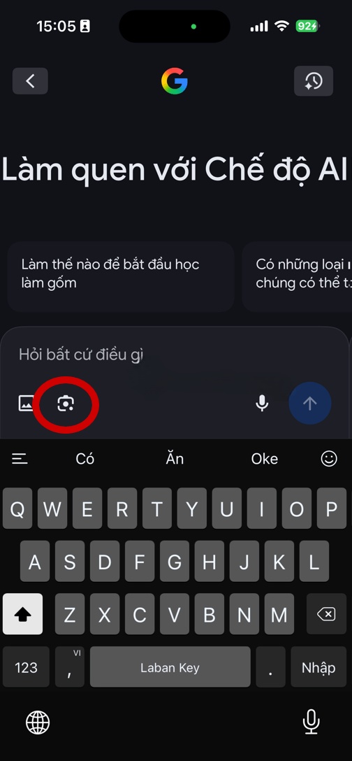 chế độ AI Google mới