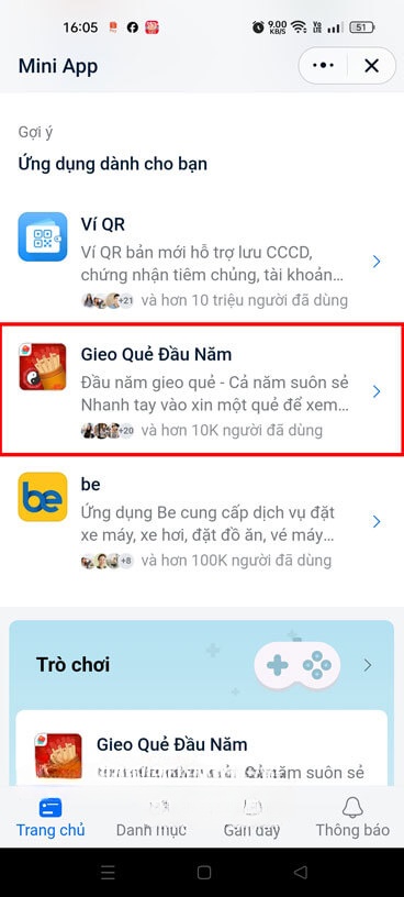 Chạm vào trò Gieo Quẻ Đầu Năm