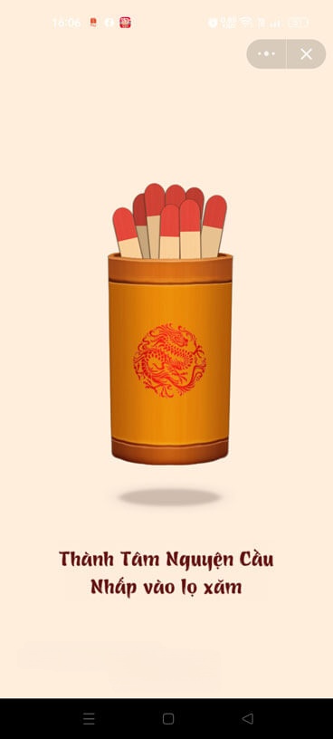 Chạm vào lọ xăm