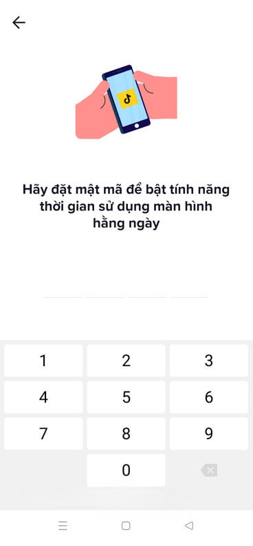 Đặt mật mã bật giới hạn thời gian