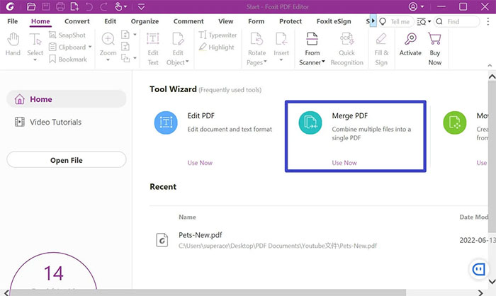  Hướng dẫn gộp file PDF bằng Foxit PDF Reader 