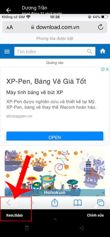 Ấn vào mục Xem thêm