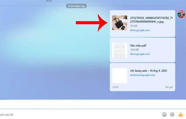 Đã gửi file từ Google Drive thành công