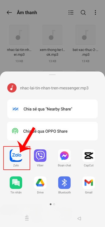 Nhấn vào ứng dụng Zalo