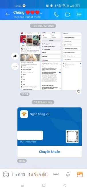 Đã gửi số tài khoản ngân hàng