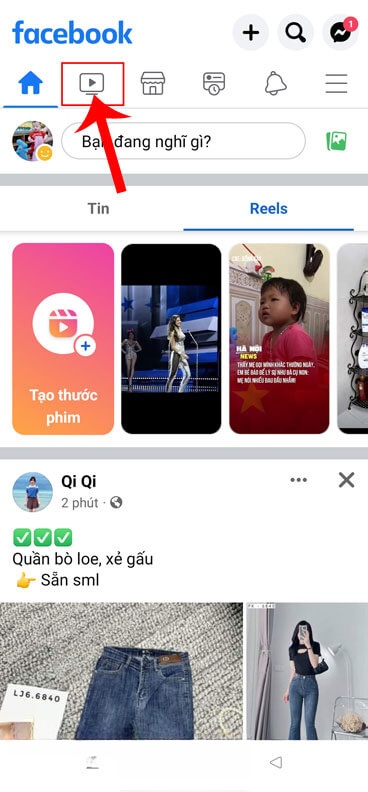 Nút Video Watch hiển thị trên thanh lối tắt