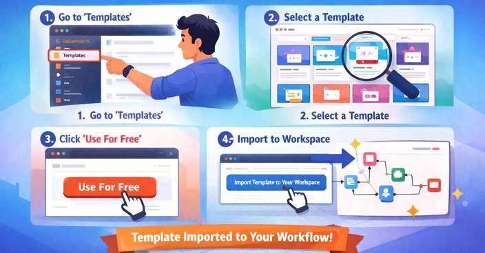  Hướng dẫn Import Template có sẵn vào Workspace trên n8n 