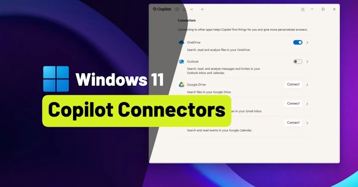  Hướng dẫn kết nối Copilot với Gmail, OneDrive trên Windows 