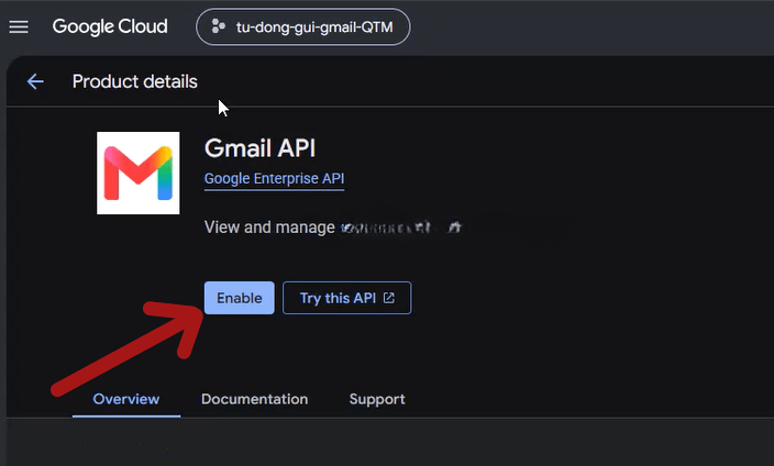 cấu hình gmail node n8n