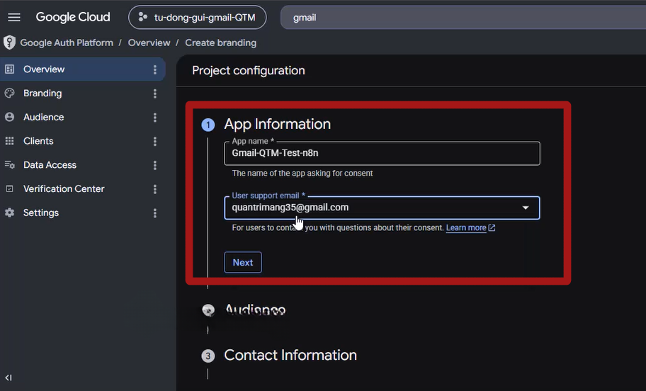 cách dùng gmail api trong n8n