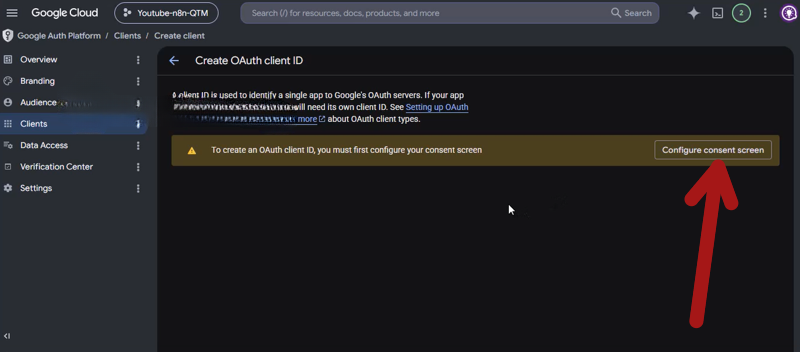 cấu hình youtube node n8n