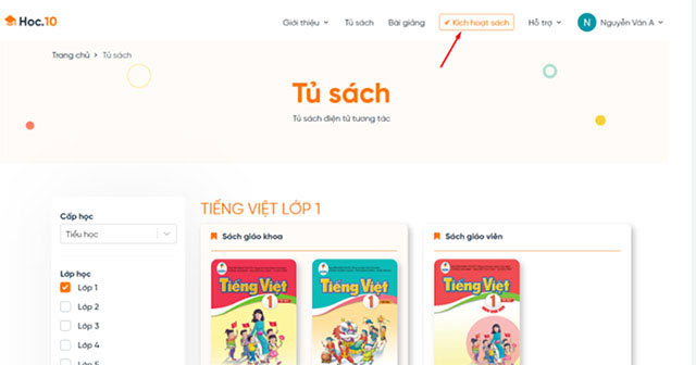  Kích hoạt sách 