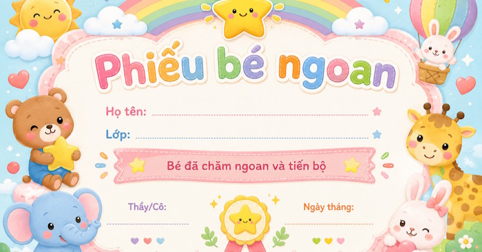  Hướng dẫn làm phiếu bé ngoan bằng AI 