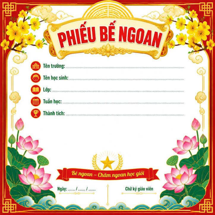Phiếu bé ngoan 5