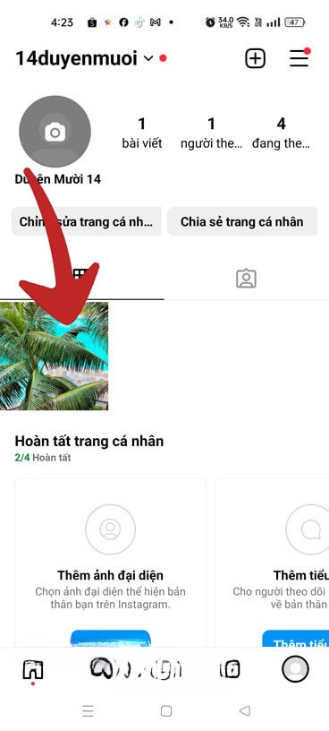 Chọn bài viết bất kỳ để tạo video Reels.