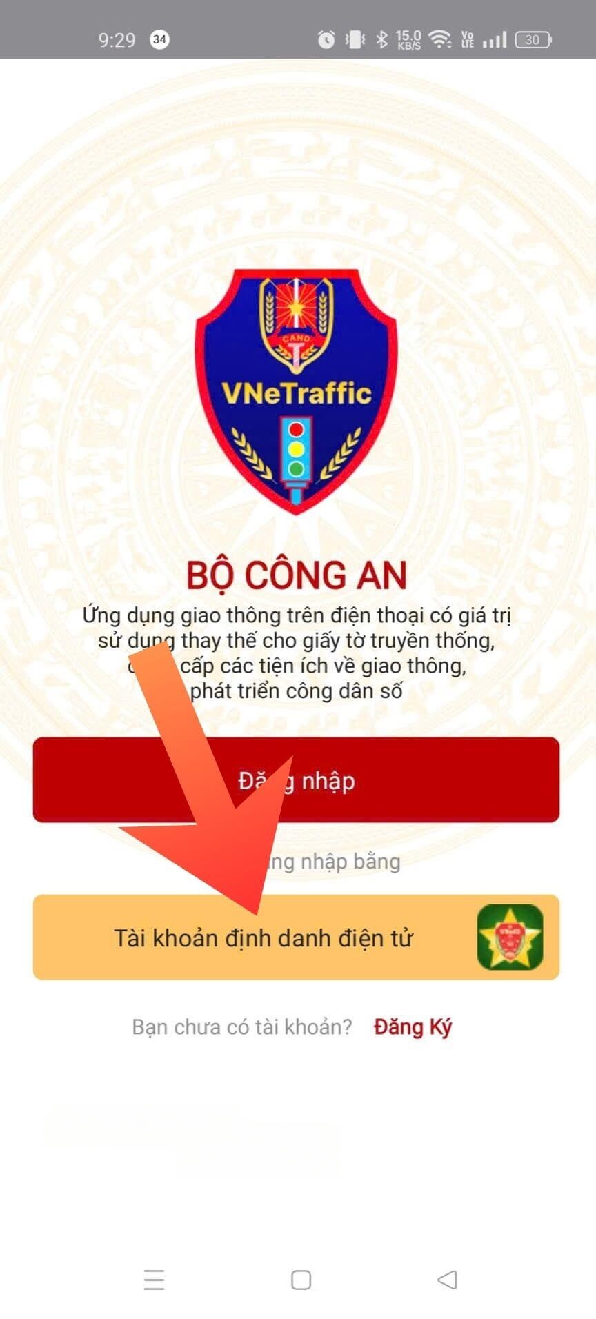  Hướng dẫn liên kết tài khoản VNeTraffic với tài khoản VNeID 