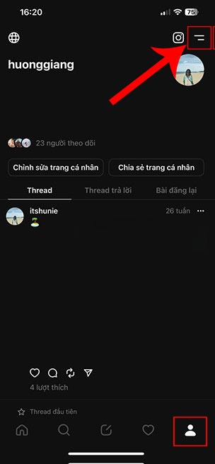 cach luu bai dang Threads yeu thich 4*461140