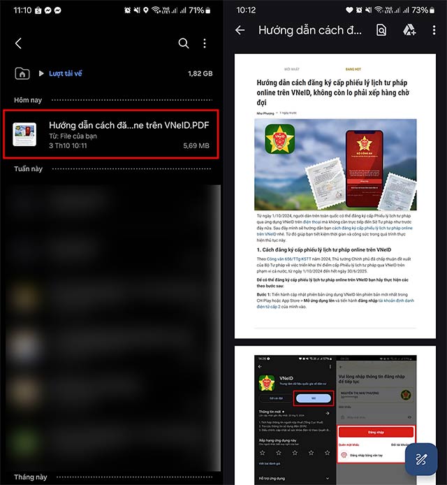 Lưu dưới dạng file PDF