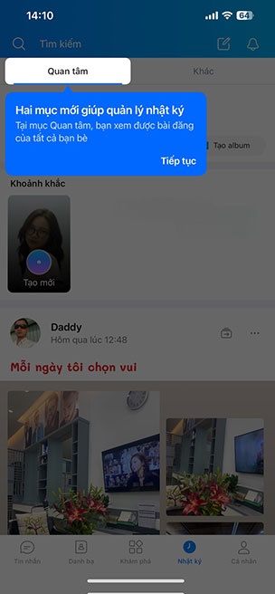  Hướng dẫn phân loại nhật ký trên Zalo để hạn chế bài đăng ít quan tâm 