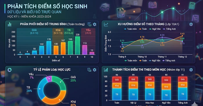  Hướng dẫn phân tích điểm số học sinh qua biểu đồ trên Gemini 