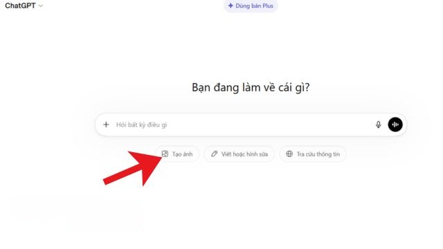 Ấn vào mục Tạo ảnh