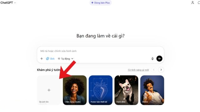 Click chuột vào mục Tải ảnh lên