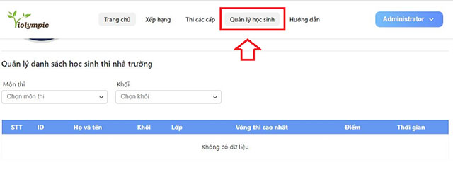  Hướng dẫn quản lý học sinh trên Violympic 