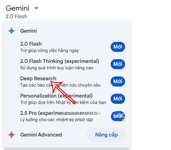  Hướng dẫn sử dụng Gemini Deep Research 