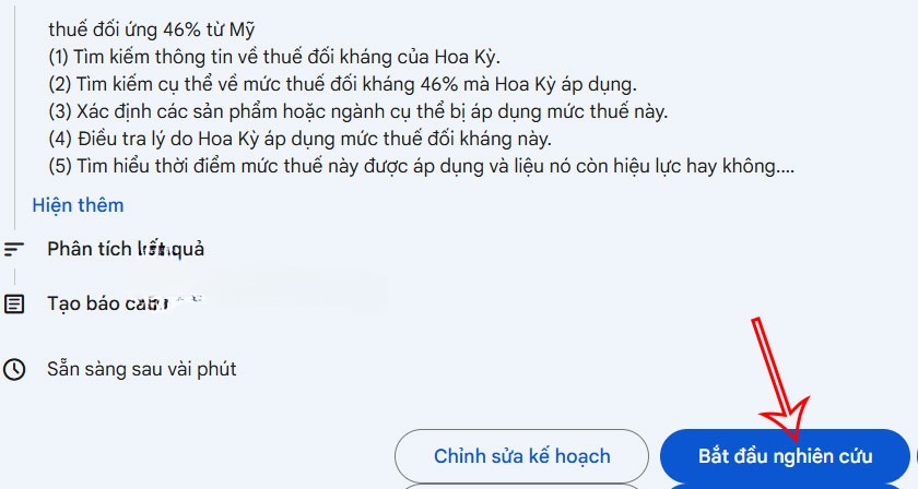 Nghiên cứu bằng Gemini Deep Research