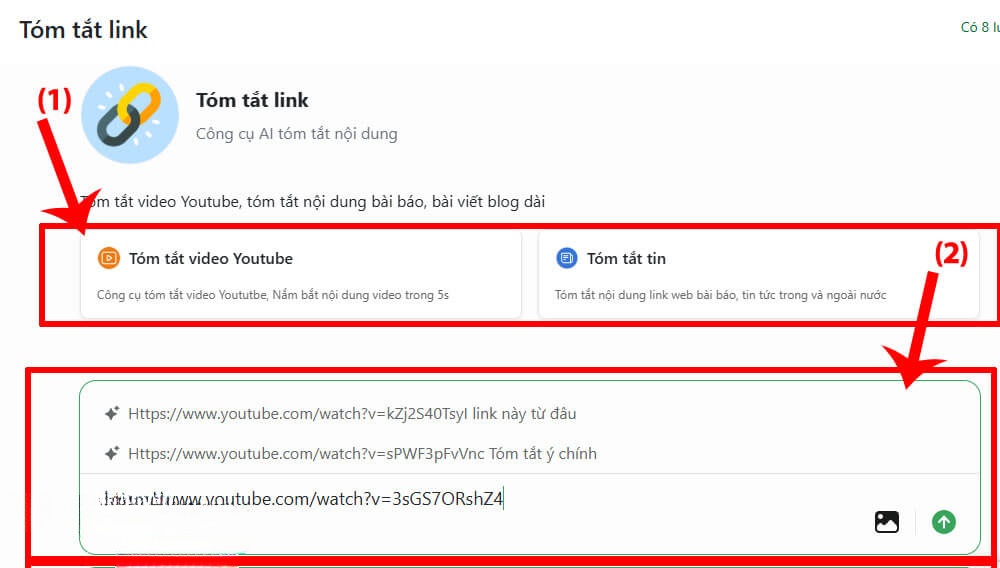 Dán link mà mà bạn muốn tra cứu vào ô tìm kiếm