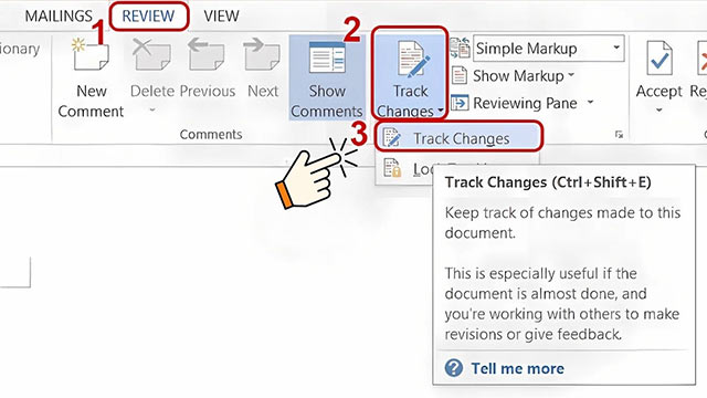  Hướng dẫn sử dụng Track Change trong Word 
