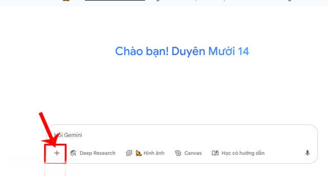 Click chuột vào biểu tượng dấu “+”.