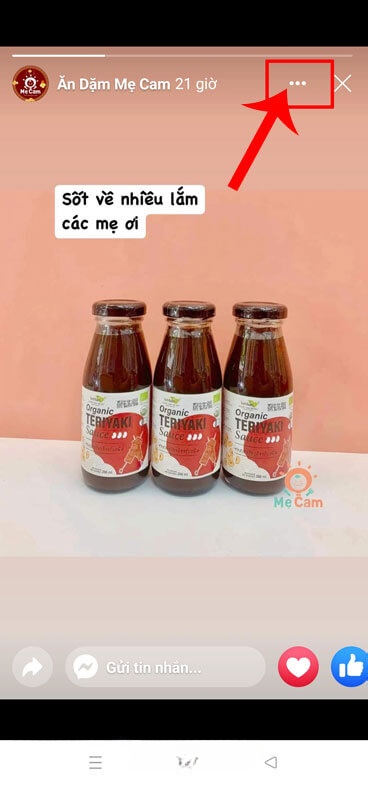 Chạm vào biểu tượng dấu ba chấm