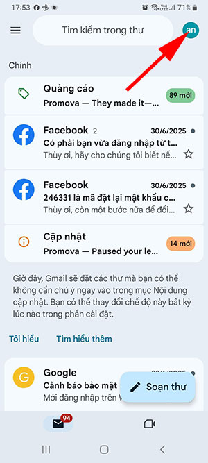 Cách đổi email Tài khoản Google trên điện thoại 