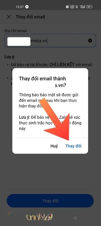 Tiếp tục nhấn vào nút Thay đổi