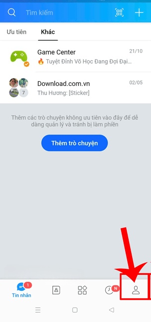 Mở ứng dụng Zalo