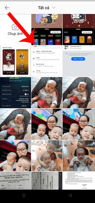 Chọn hình ảnh bất kỳ trên điện thoại