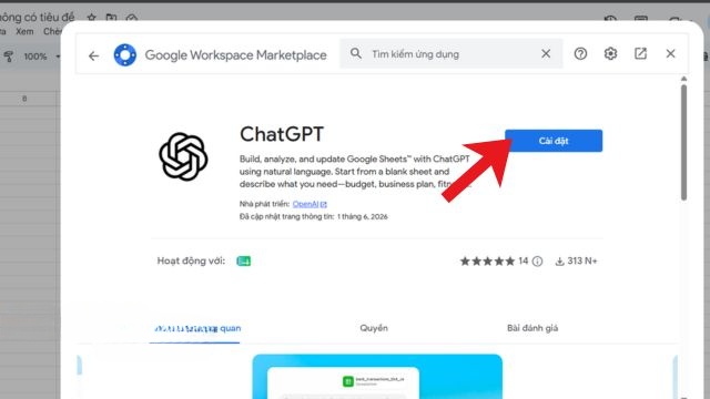 Nhấn vào nút Cài đặt