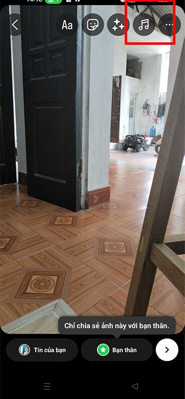 Chạm vào biểu tượng nốt nhạc