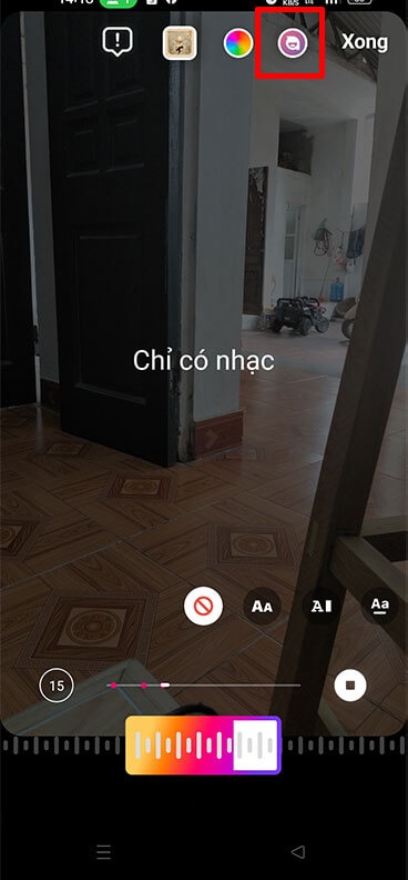 Nhấn vào biểu tượng avatar Instagram