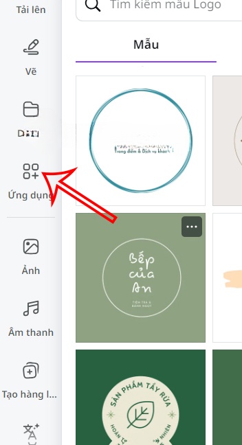 Ứng dụng trên Canva