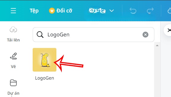 Ứng dụng logogen tạo logo trên Canva