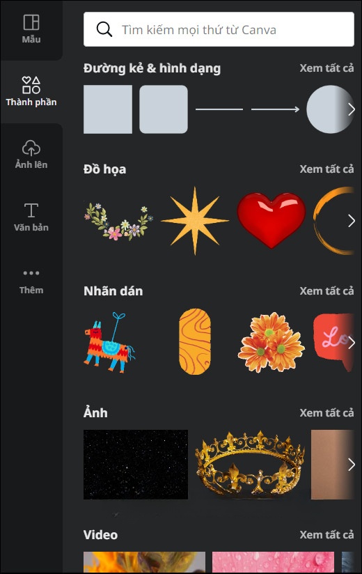 Thay đổi chữ trên logo Canva