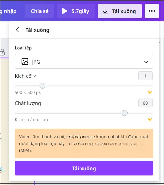 Tải logo trên Canva