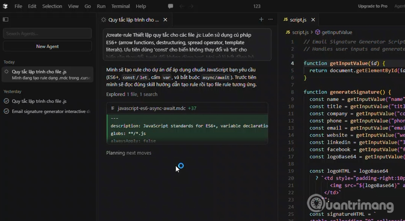 tạo quy luật trên cursor