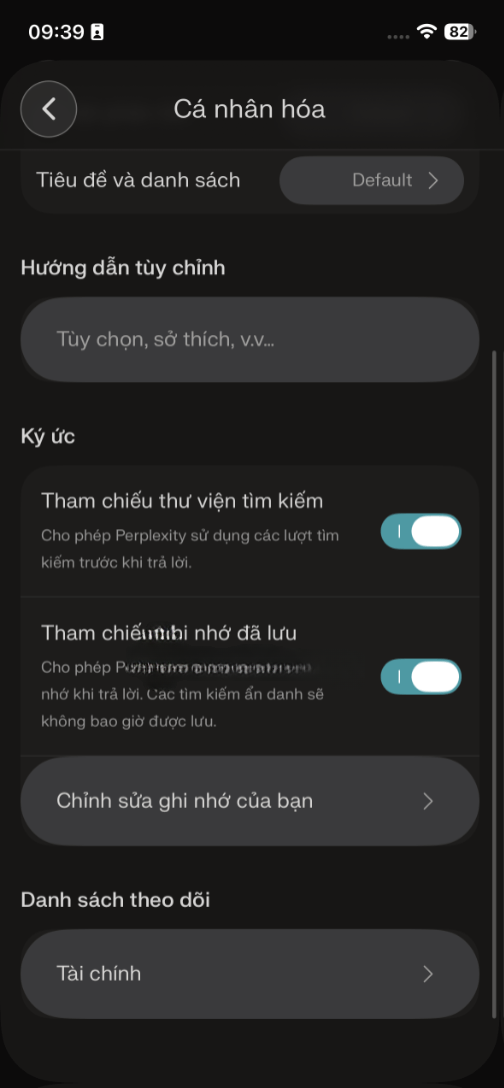 cá nhân hóa perplexity