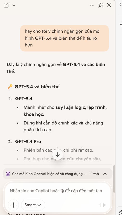 Xử lý nội dung tóm tắt bằng Copilot 