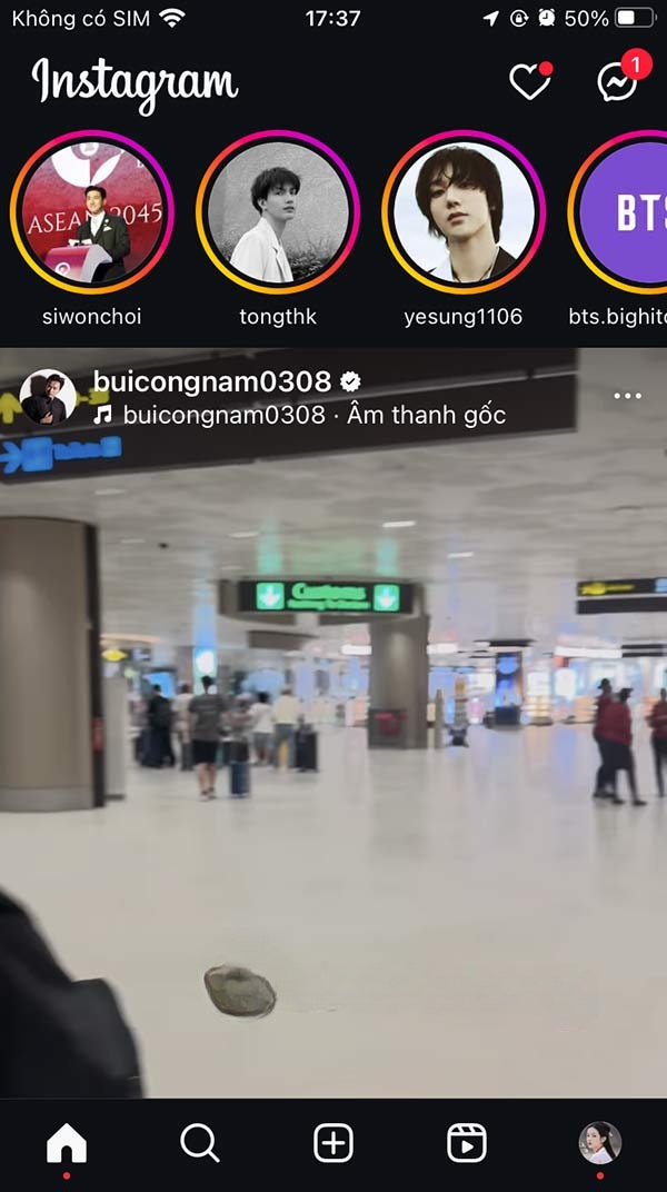 Giao diện Instagram