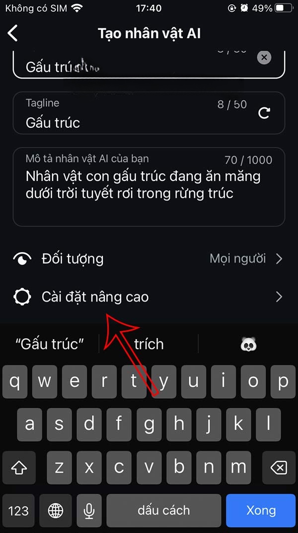 Cài đặt nâng cao
